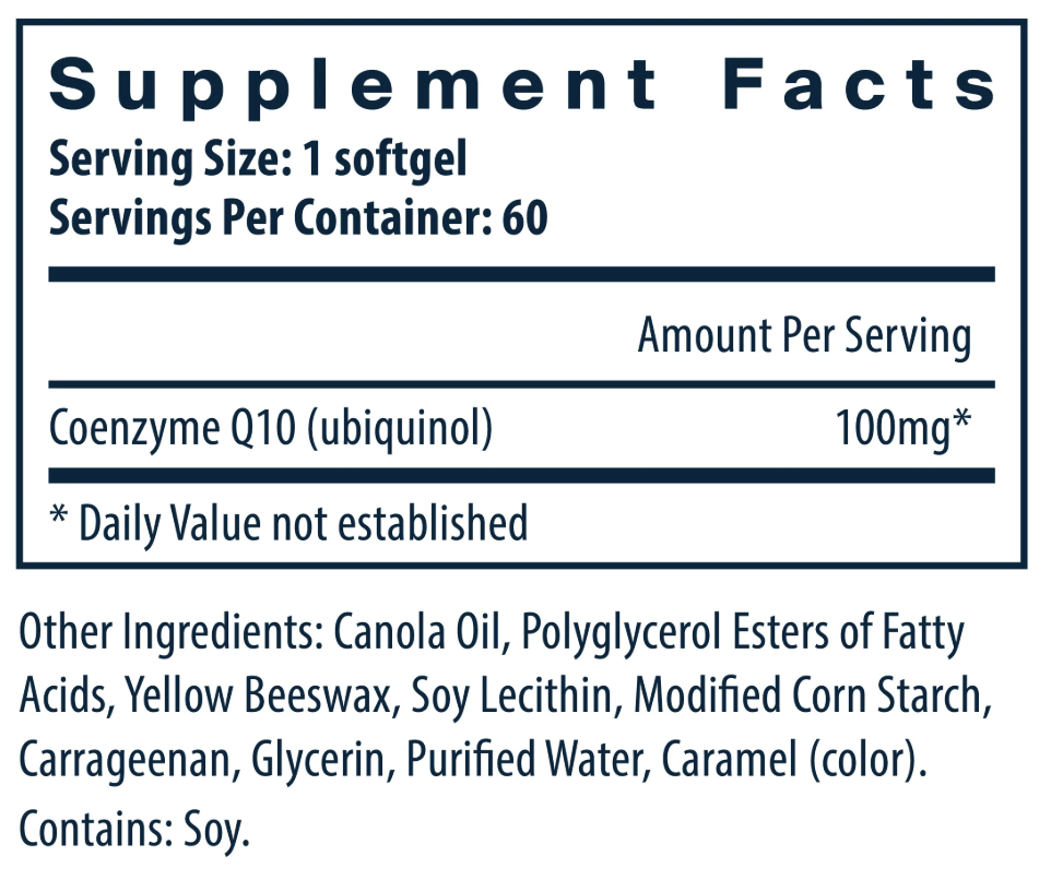 還原型輔酵素Q10 Ubiquinol CoQ10